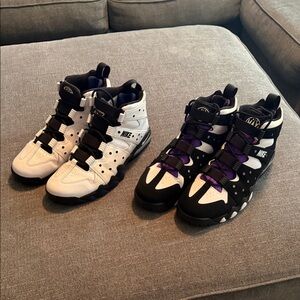 Nike Kids' Black, White, and Purple Sneakers